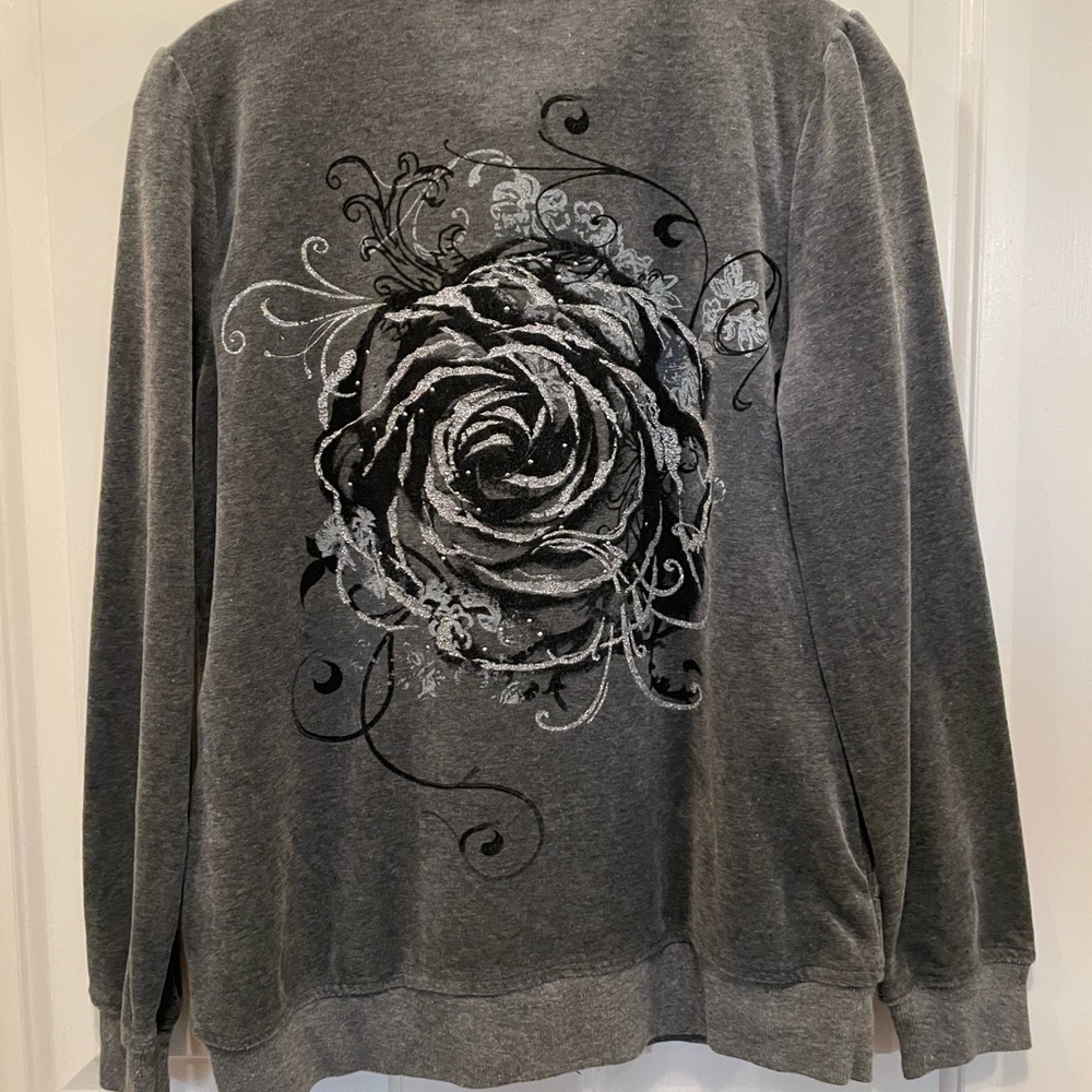 French laundry, velour sweatshirt, size medium - Picture 3 of 8